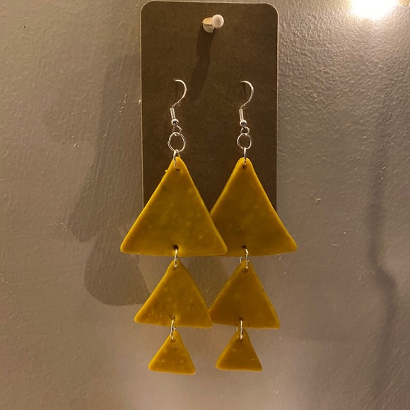 Handmade Reverse Pine Series 1, Clay Earrings - Picture 5 of 7